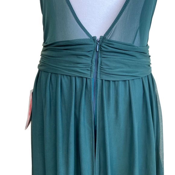 Birdy Grey Jan Emerald Green Floor Length Backless Bridesmaid Dress Sz M - Picture 8 of 14